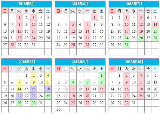 浜松自動車学校(袋井校)（遠鉄袋井自動車学校）の入校日